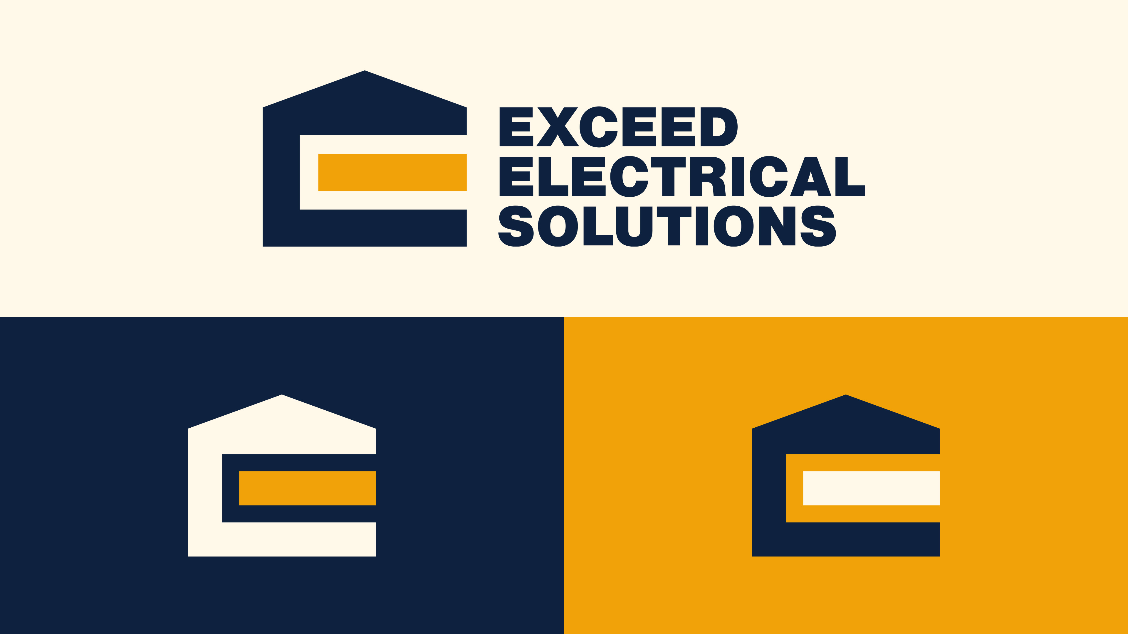 Exceed Electrical Solutions logo and colour palette