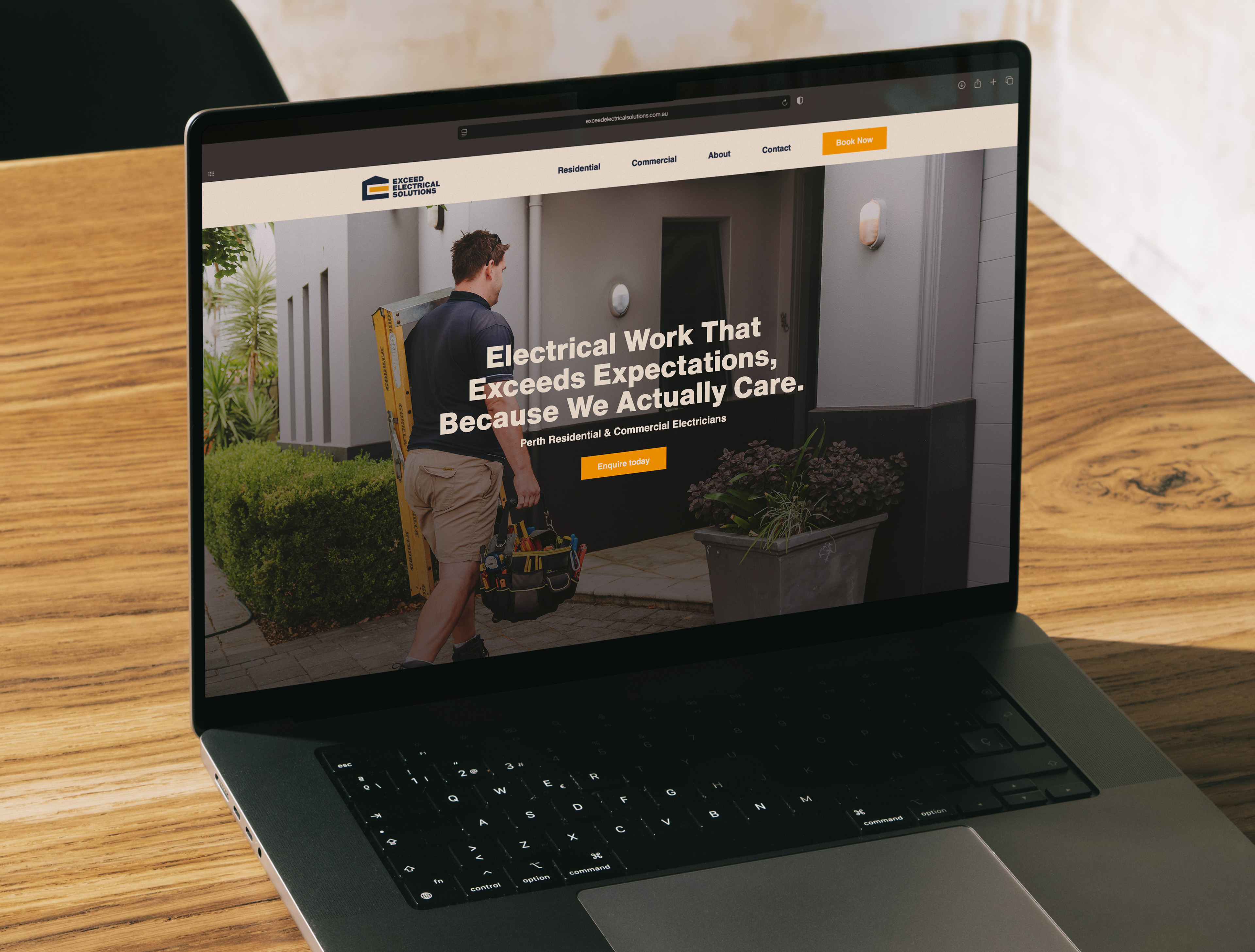 Exceed Electrical Solutions website homepage
