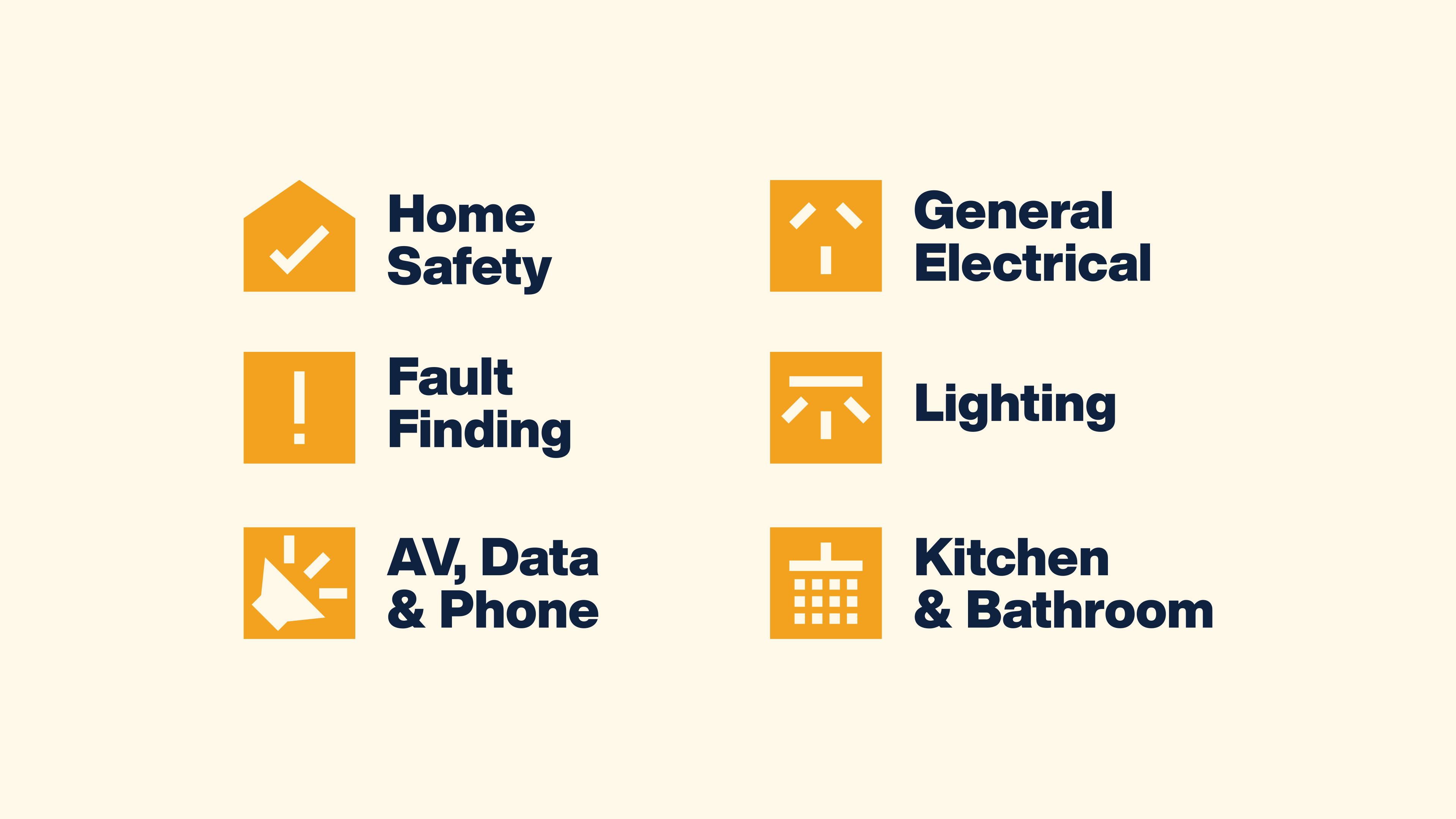 Exceed Electrical Solutions service icon set
